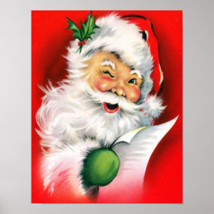 Poster Winking Père Noël
