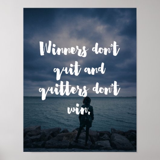 Poster Winners Don't Quit Quote (Devant)