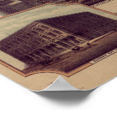 Poster Winnipeg Manitoba 1884 Carte panoramique antique (Coin)