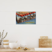 Poster Winona, Minnesota - Scènes de grandes lettres (Cuisine)