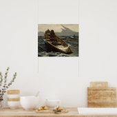 Poster Winslow Homer - Avertissement sur le brouillard (Cuisine)