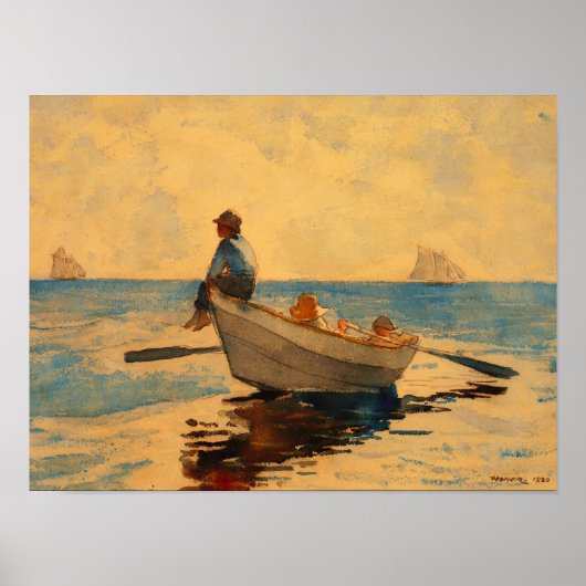 Poster Winslow Homer Boys dans un Dory (Devant)