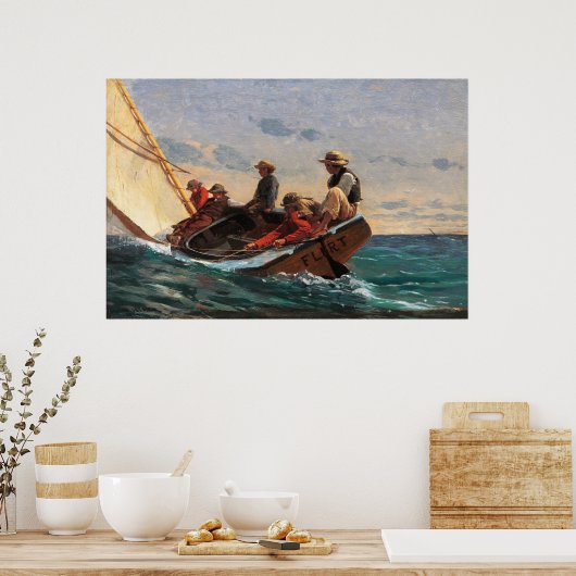 Poster Winslow Homer "Breezing Up (A Fair Wind)" (Cuisine)