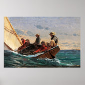 Poster Winslow Homer "Breezing Up (A Fair Wind)" (Devant)