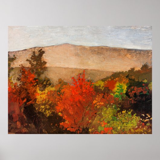 Poster Winslow Homer, cimes d'automne, (Devant)