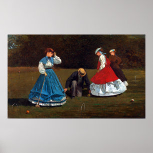 Poster Winslow Homer Croquet Scene