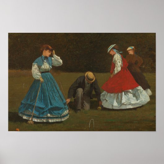 Poster Winslow Homer - Croquet Scene (Devant)