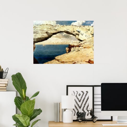 Poster Winslow Homer - Fenêtres en verre (Bureau à domicile)