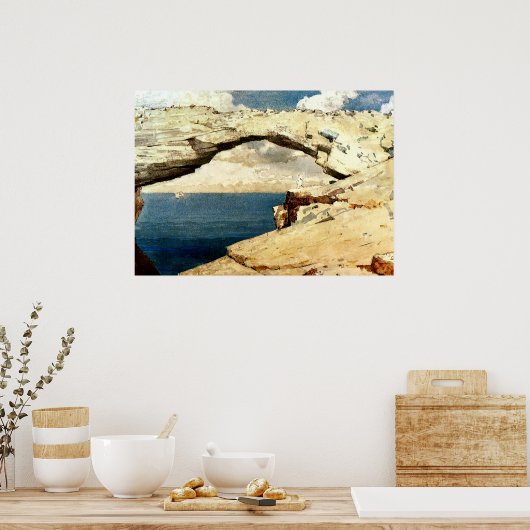 Poster Winslow Homer - Fenêtres en verre (Cuisine)