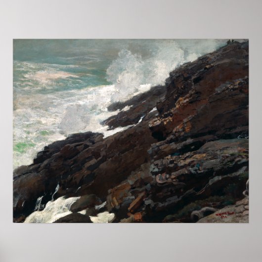 Poster Winslow Homer High Cliff, Côte du Maine (Devant)