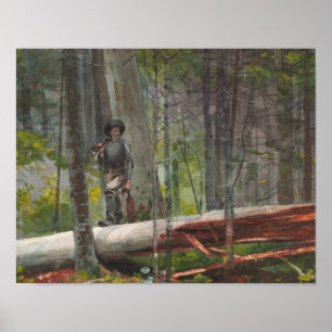 Poster Winslow Homer - Hunter in the Adirondacks
