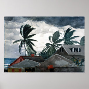 Poster Winslow Homer Hurricane, Bahamas