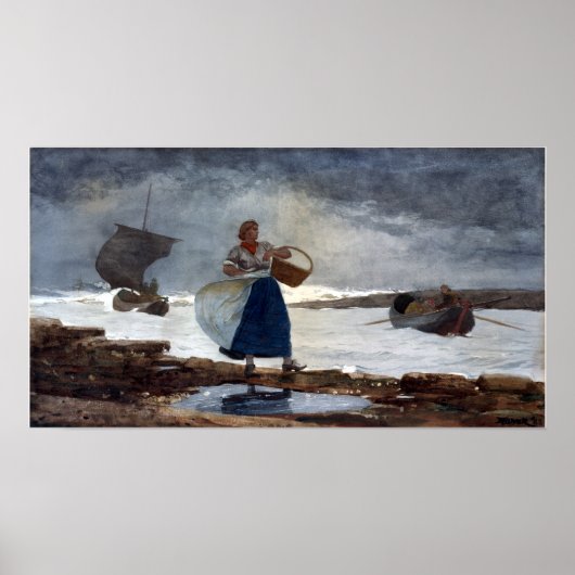 Poster Winslow Homer Inside the Bar (Devant)