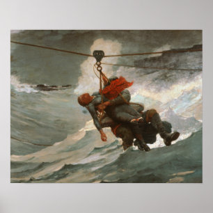 Poster Winslow Homer - La ligne de vie