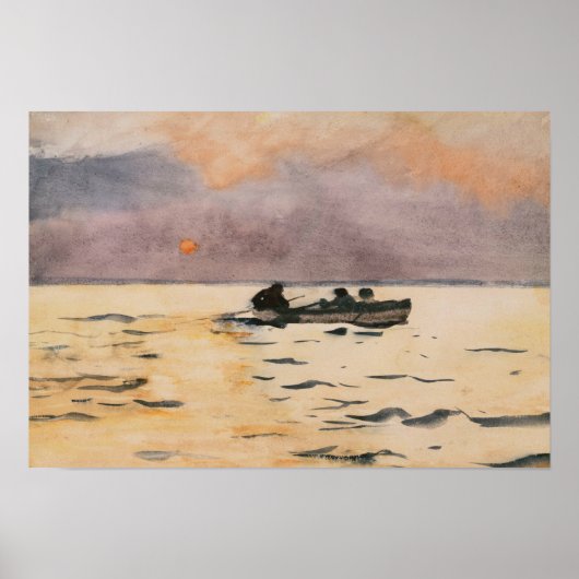 Poster Winslow Homer - Rowing Home (Devant)
