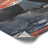 Poster Winslow Homer - Schooner au coucher du soleil (Coin)