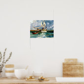Poster Winslow Homer - Sloop, Bermudes (Cuisine)