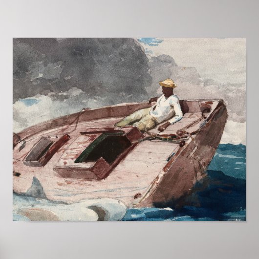 Poster Winslow Homer - The Gulf Stream (Devant)