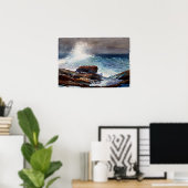 Poster Winslow Homer Tide entrante, Scarboro Maine (Bureau à domicile)