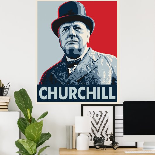 Poster Winston Churchill (Bureau à domicile)