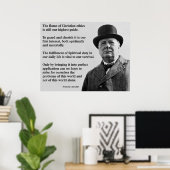 Poster Winston Churchill Christian (Bureau à domicile)