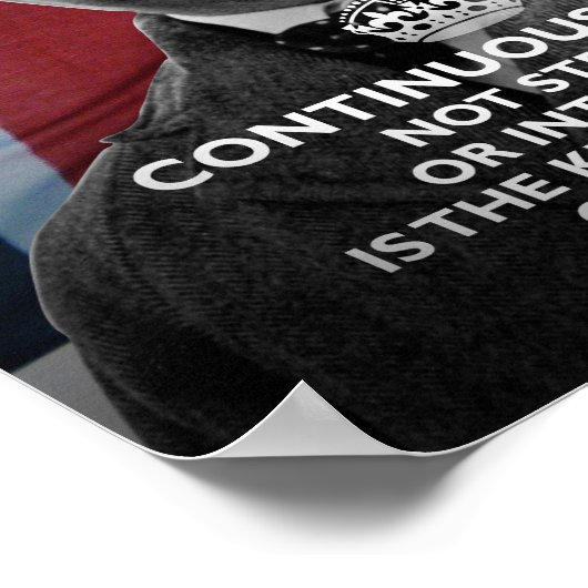 Poster Winston Churchill - "Effort continu" (Coin)