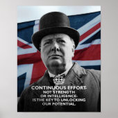 Poster Winston Churchill - "Effort continu" (Devant)