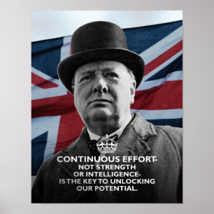 Poster Winston Churchill - "Effort continu"