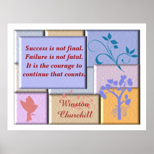 Poster Winston Churchill quote -poster