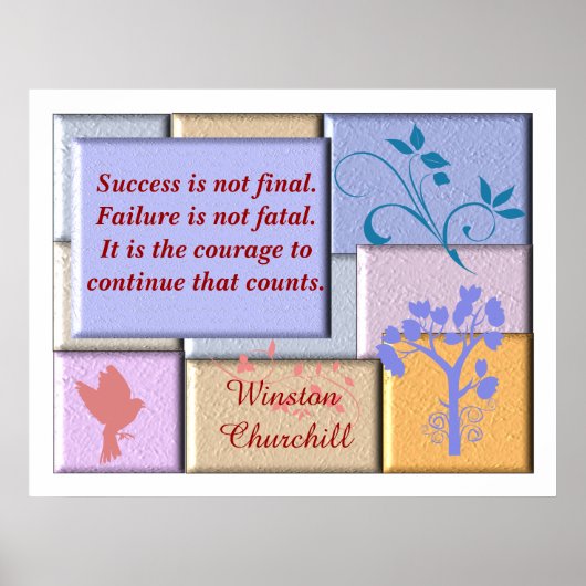 Poster Winston Churchill quote -poster (Devant)