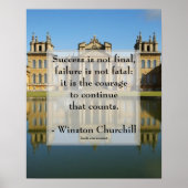 Poster Winston Churchill Quote; Success Blenheim Palace (Devant)