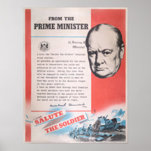 Poster Winston Churchill, réimpression d'affiche