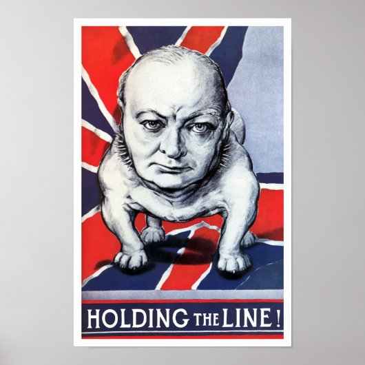 Poster Winston Churchill — Tenir La Ligne! (Devant)