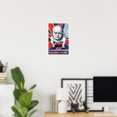 Poster Winston Churchill — Tenir La Ligne! (Bureau à domicile)