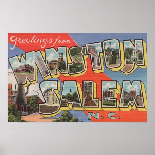 Poster Winston-Salem, Caroline du Nord (Devant)
