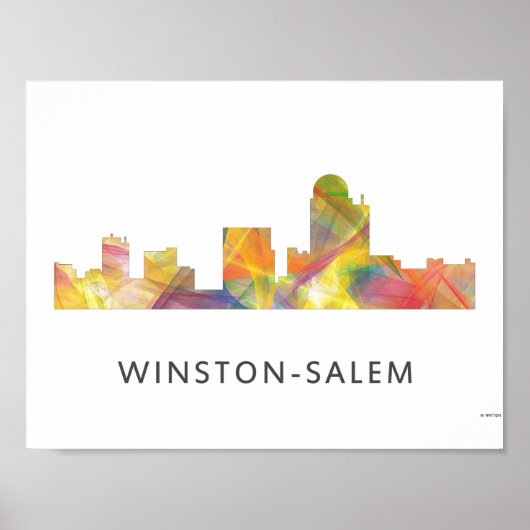 POSTER WINSTON - SALEM, SKYLINE DE LA CAROLINE DU NTH - (Devant)