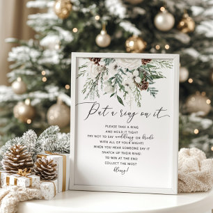 Poster Winter à feuillage persistant mettre une bague sur