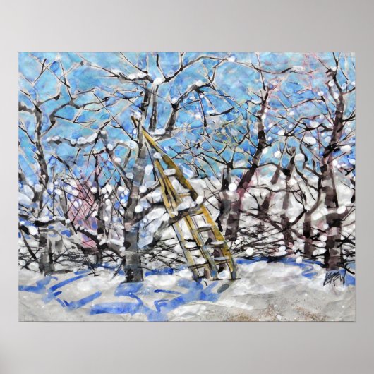 Poster Winter Apple Pruning  / Artist Larry Lerew (Devant)