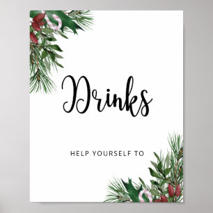 Poster Winter baby santa Drinks