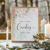 Poster Winter blush rose Devinez combien de bonbons Poste