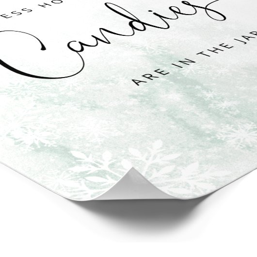 Poster Winter blush rose Devinez combien de bonbons Poste (Coin)