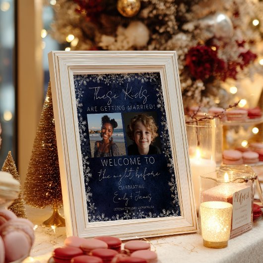 Poster Winter Christmas These Kids Rehearsal Dinner