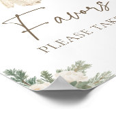 Poster Winter Clothesline Baby Shower Favors Sign (Coin)