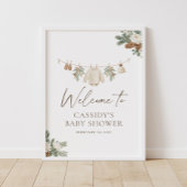 Poster Winter Clothesline Baby Shower Welcome Sign