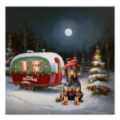 Poster Winter Doberman Caravan Christmas Adventure (Devant)