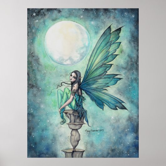 Poster Winter Dream Fairy Imaginaire Art Aquarelle Acryli (Devant)