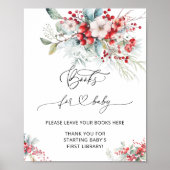 Poster Winter Floral & Berry Livres pour bébé (Devant)