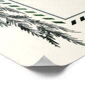 Poster Winter Greens Garland Wedding Welcome Ivory (Coin)