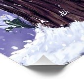 Poster Winter Guardian :Whimsical Arctic Fox wildlife (Coin)