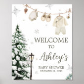 Poster Winter Merry Little Baby Clothes Welcome (Devant)